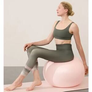 ATHLETA NWT $89 Ultra High Rise Elation 7/8 Tight Green & Pink Leggings – Large